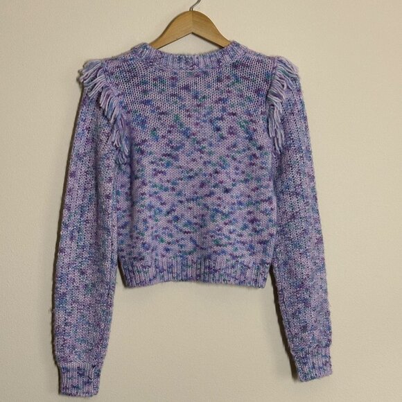 LoveShackFancy Koru Fringe Pullover Sweater Womens Sz M Wool Alpaca Cottagecore - Picture 13 of 13